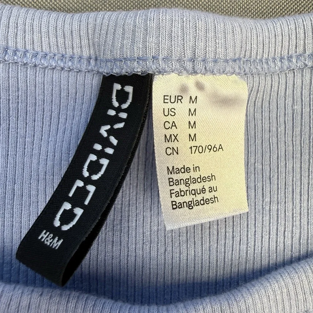 H&M Divided Periwinkle Blue Body Con Tank Dress Size Medium